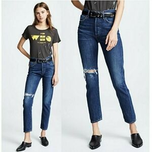 Citizens of Humanity Liya High Rise Classic Fit Crop Jeans Size 25 Button Fly
